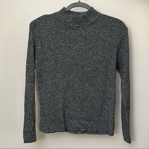 Gray Mock Neck Sweater
